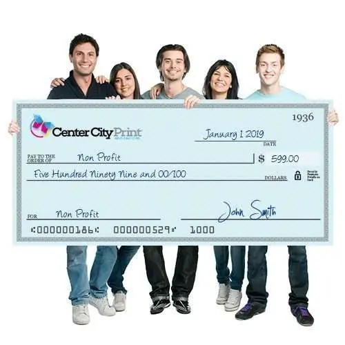 The Giant Novelty Check & Your Fundraiser